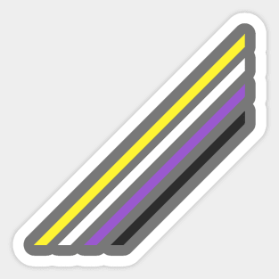 Non Binary Pride Stripes Sticker